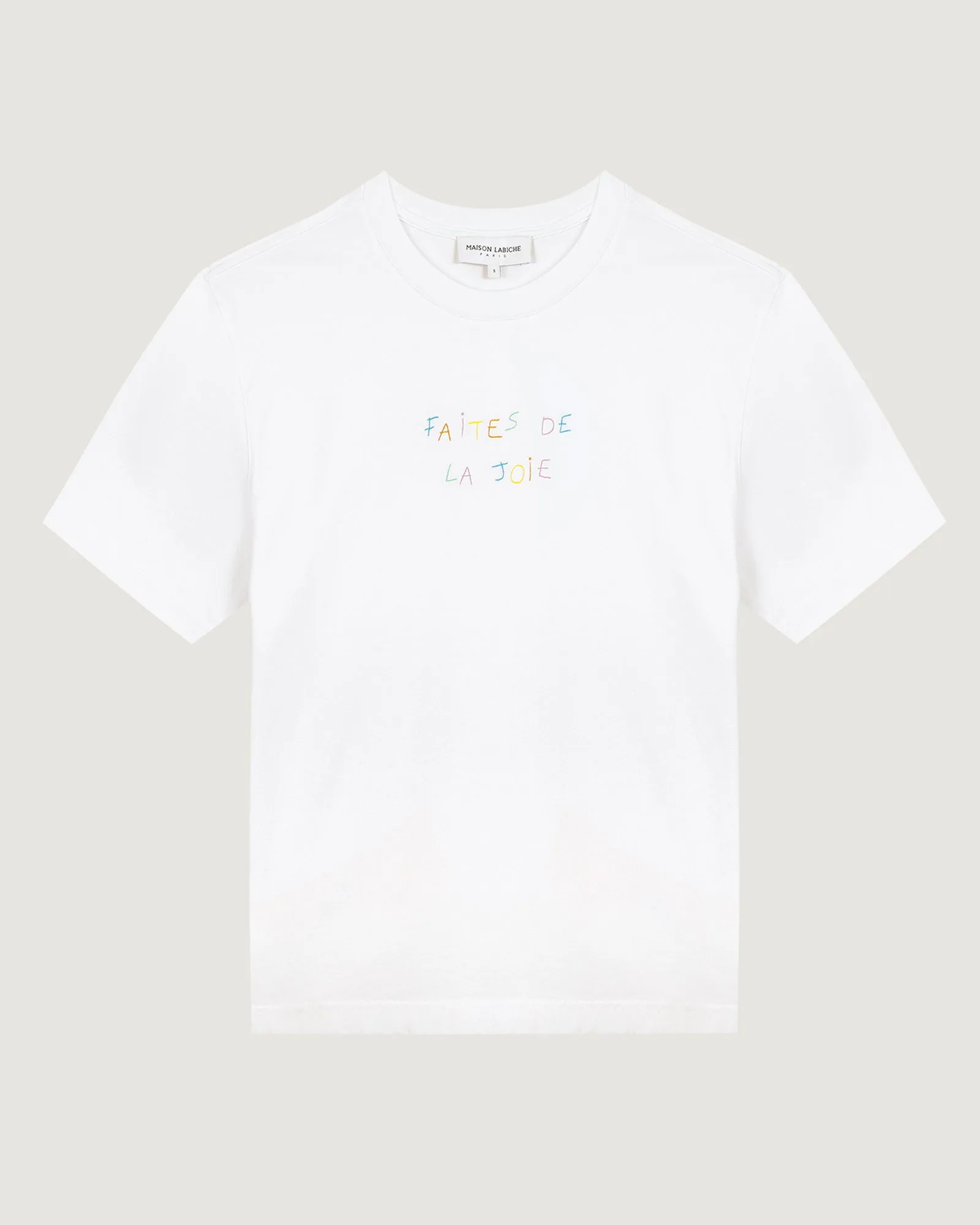 "Faites De La Joie" popincourt t-shirt sold by Maison Labiche