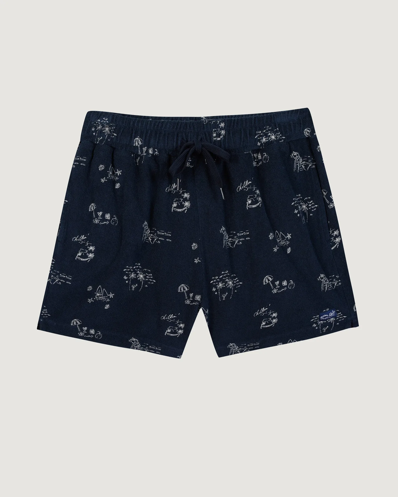 "Beach" trousseau terrycloth shorts sold by Maison Labiche