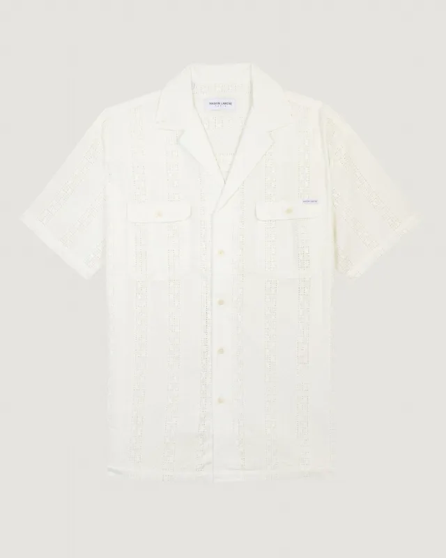 Laurens Oversized Shirt in english embroidery sold by Maison Labiche