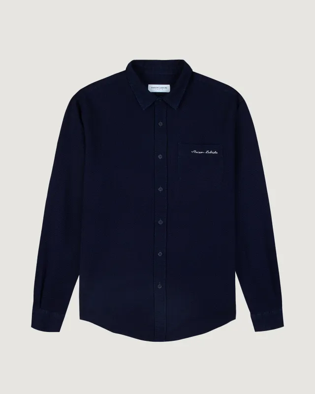 "Seersucker Coton" bonne graine shirt sold by Maison Labiche