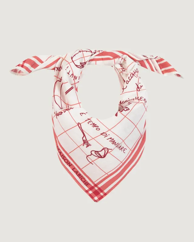 "Spaghetti Alle Vongole" lampue bandana sold by Maison Labiche