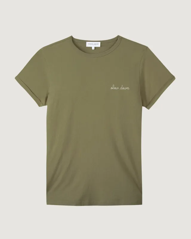 Mens "Slow Down" Poitou t-shirt sold by Maison Labiche