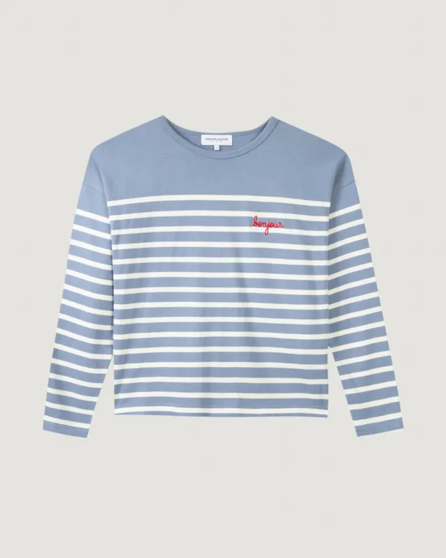 "Bonjour" Montpar long-sleeved sailor shirt sold by Maison Labiche
