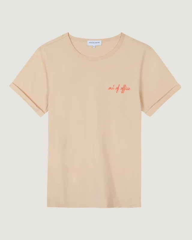 "Out Of Office" poitou t-shirt sold by Maison Labiche
