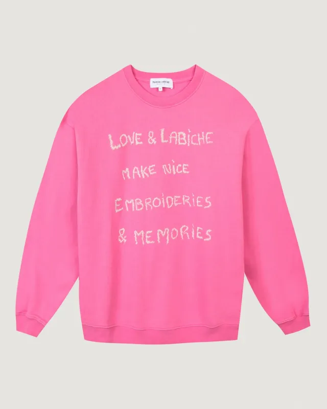 'love & Labiche' ledru sweatshirt sold by Maison Labiche