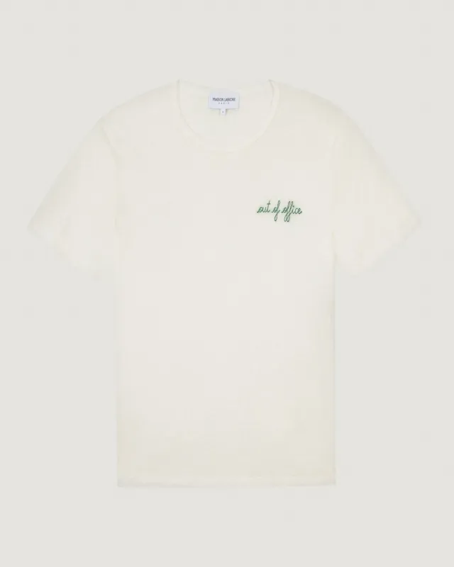 "Out Of Office" linen villiers t-shirt made by Maison Labiche