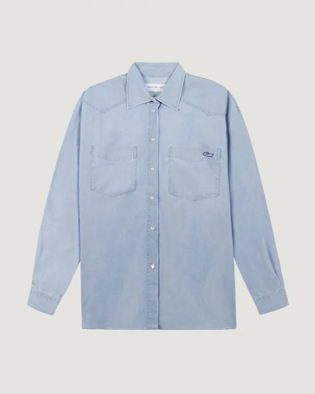 Monselet Chambray Shirt "dog" sold by Maison Labiche