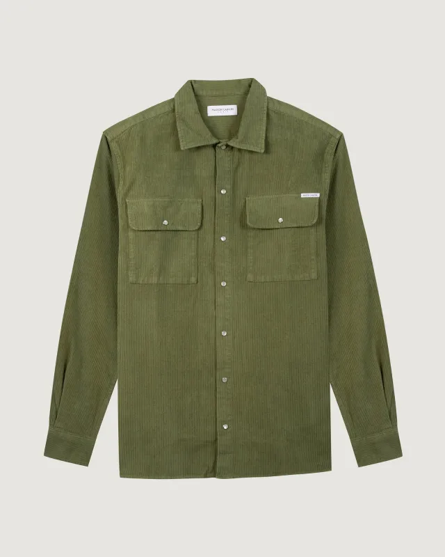 Velvet Lancereaux Overshirt white small label sold by Maison Labiche