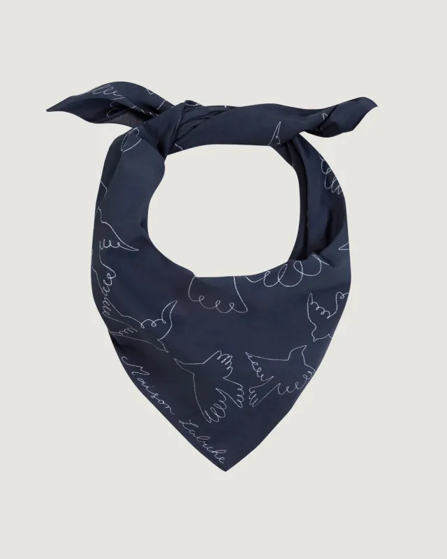 "Doves" lampue bandana sold by Maison Labiche