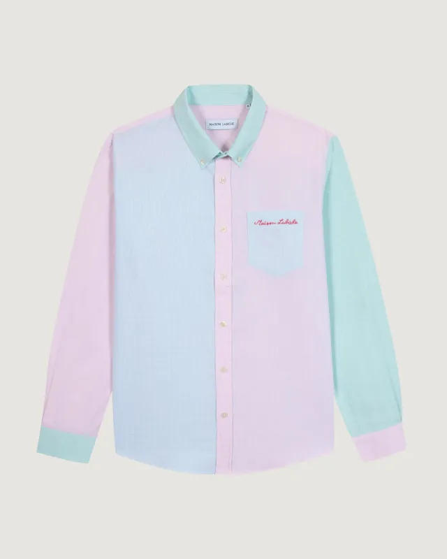 "Maison Labiche" bonne graine patchwork shirt sold by Maison Labiche