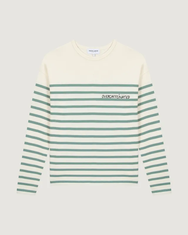 "Overcaffeinated" montpar sailor shirt made by Maison Labiche