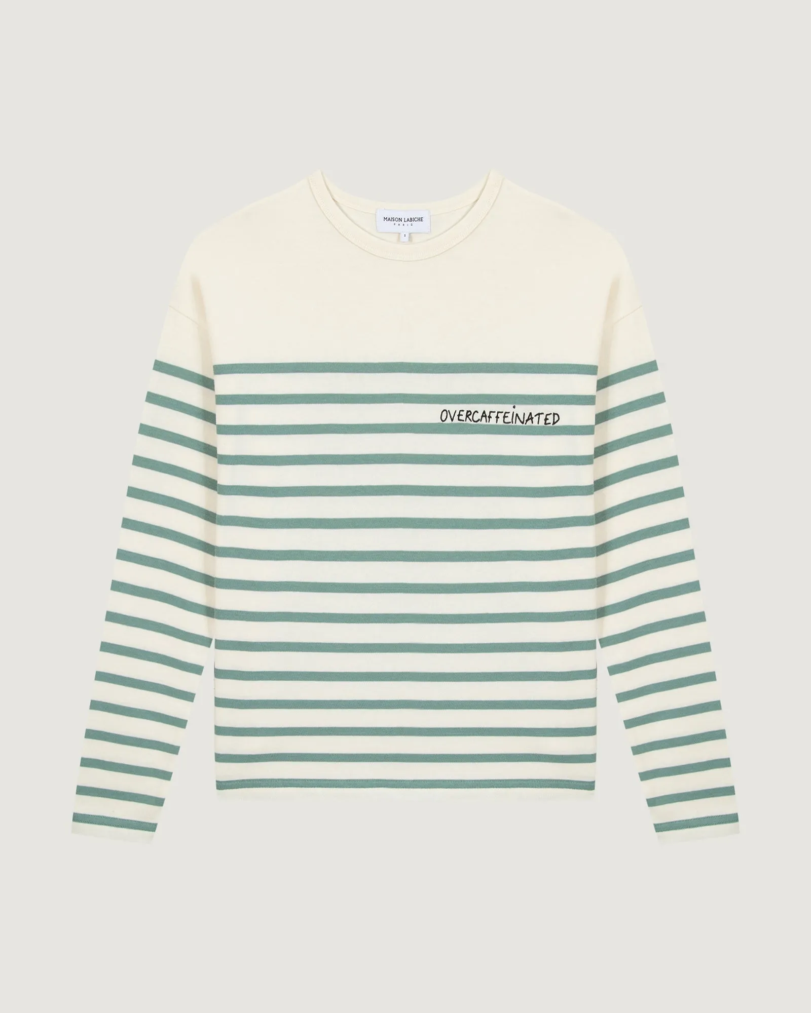 "Overcaffeinated" montpar sailor shirt sold by Maison Labiche