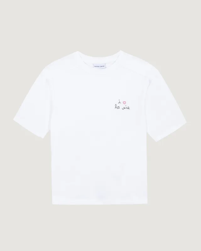 "I Love La Vie" abel t-shirt sold by Maison Labiche