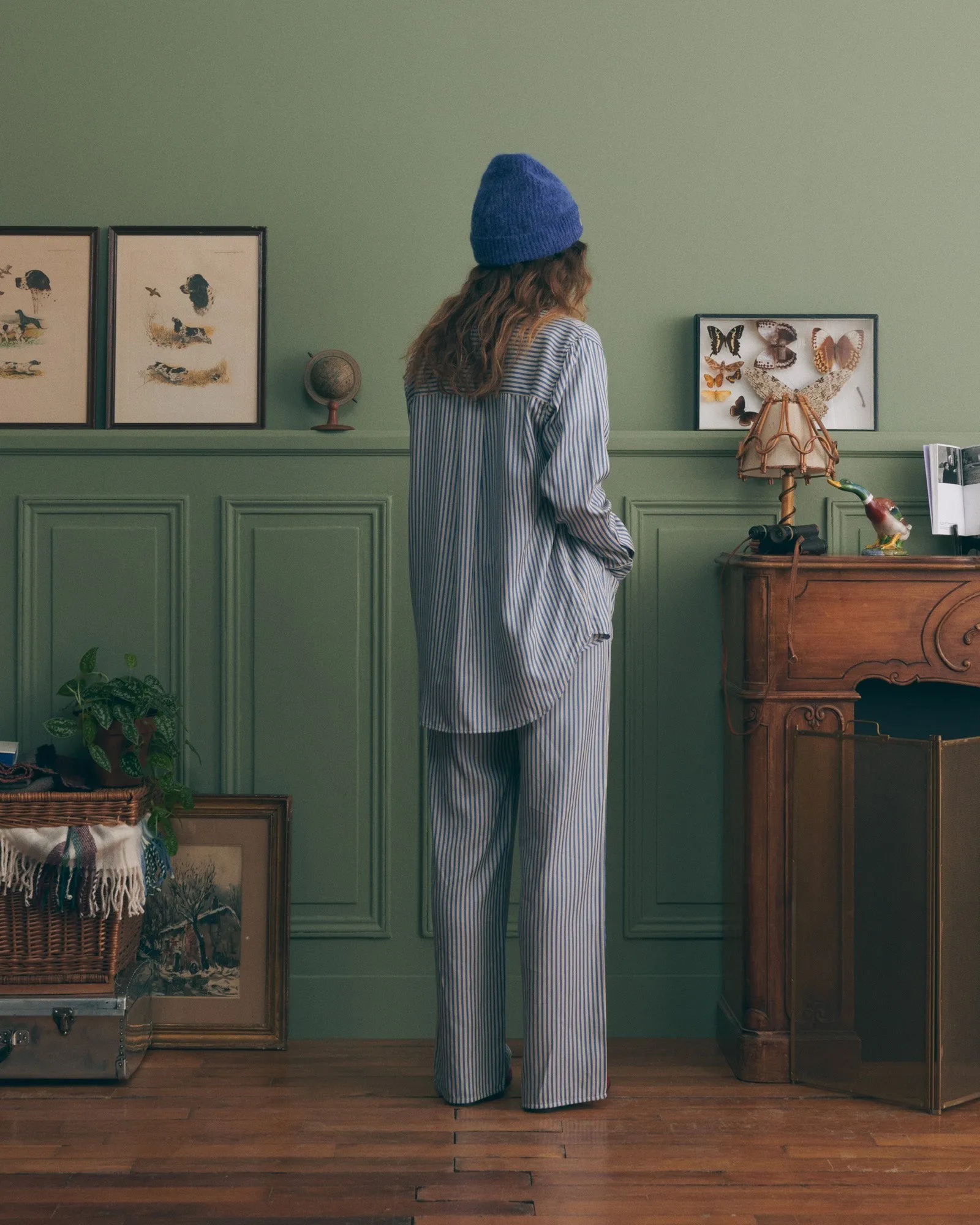 "Stripes" oudin tencel pants sold by Maison Labiche product image thumbnail 3