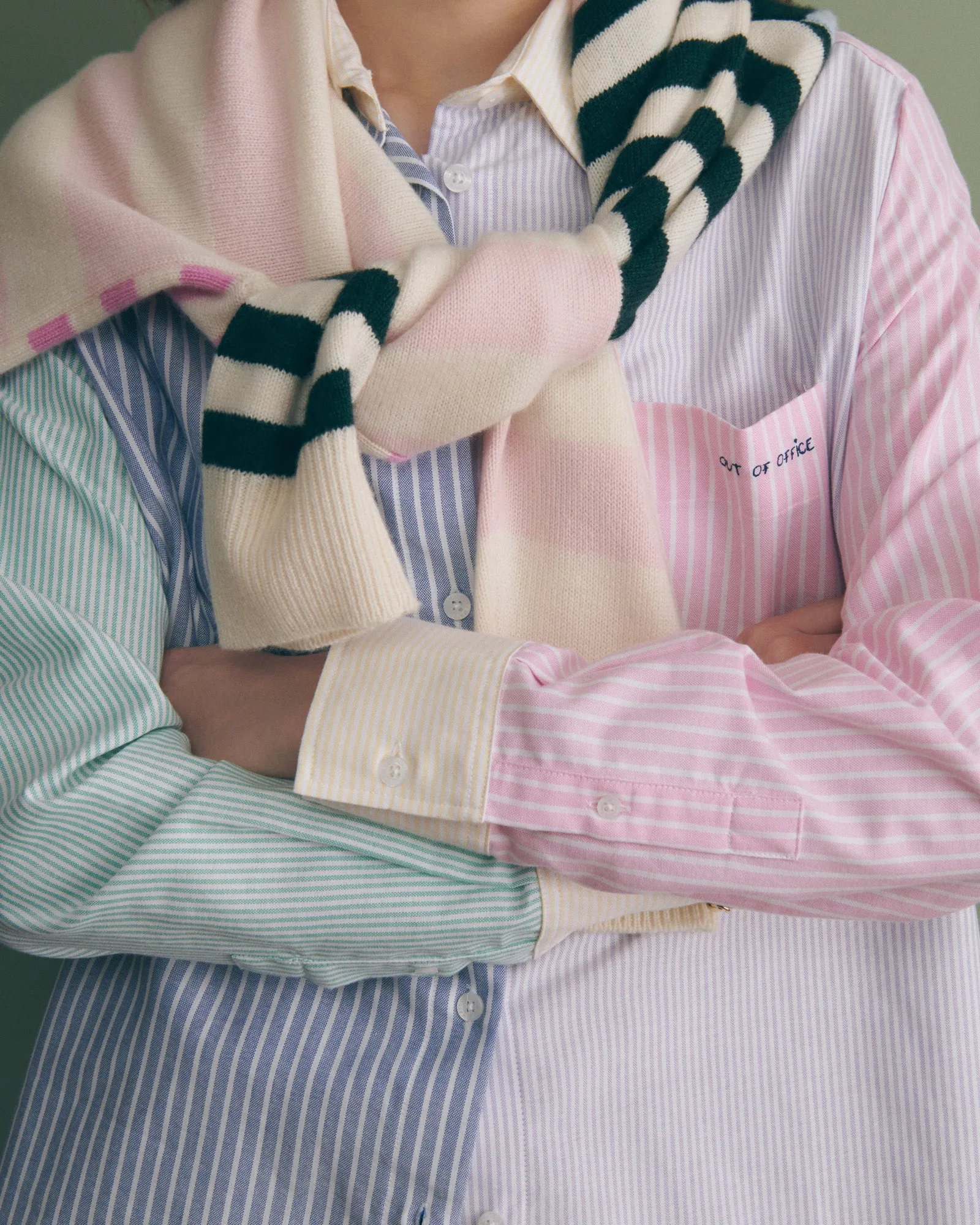 "Out Of Office" loutil oxford cotton shirt sold by Maison Labiche product image thumbnail 3