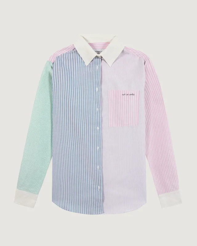 "Out Of Office" loutil oxford cotton shirt sold by Maison Labiche