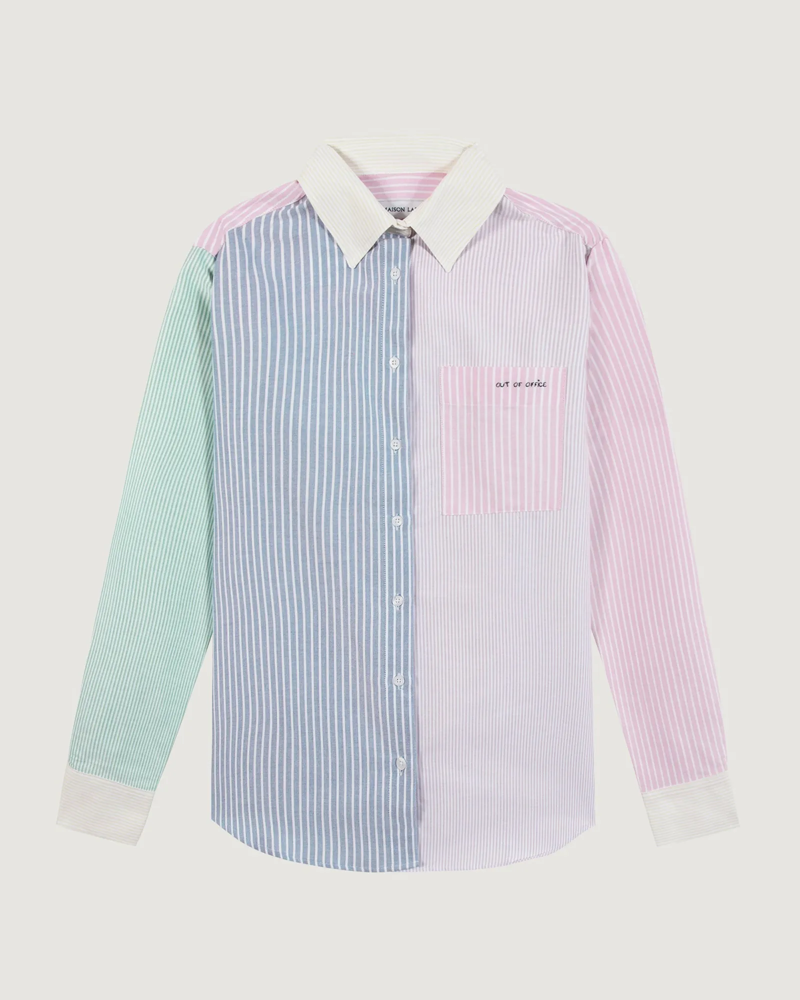 "Out Of Office" loutil oxford cotton shirt sold by Maison Labiche