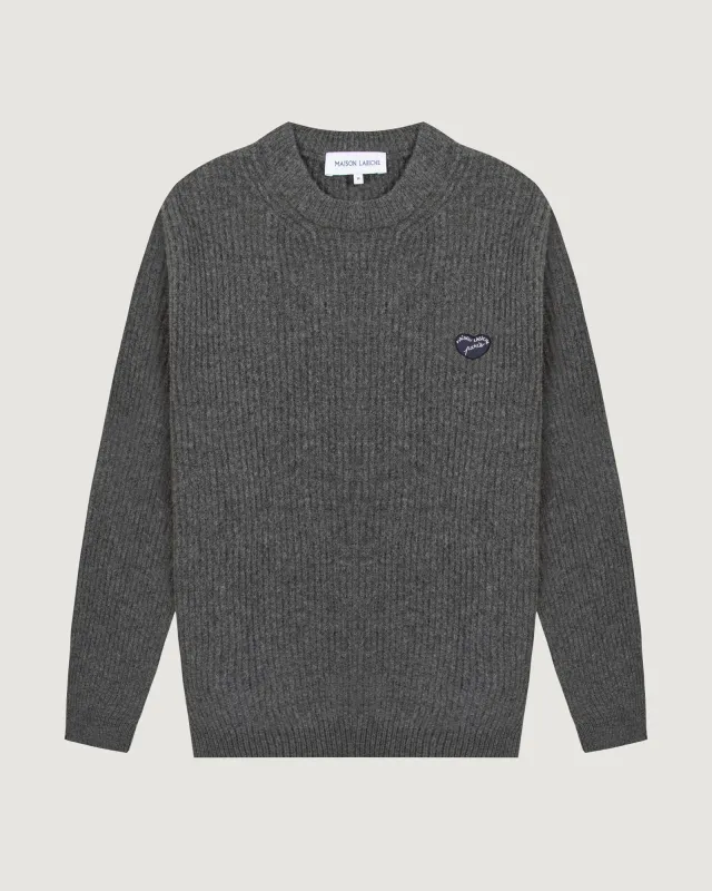"Patch Coeur" mulot lambswool sweater sold by Maison Labiche