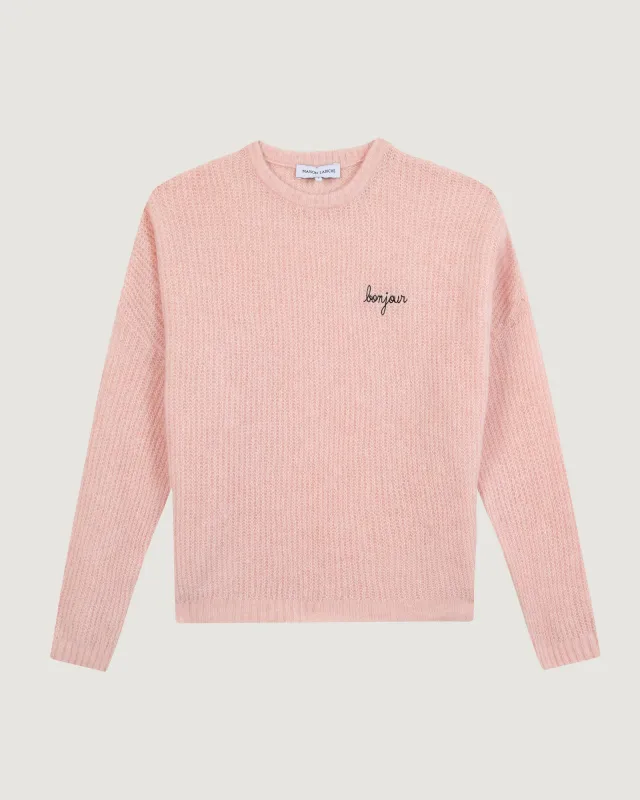 "Bonjour" Cerisoles wool and alpaga sweater sold by Maison Labiche