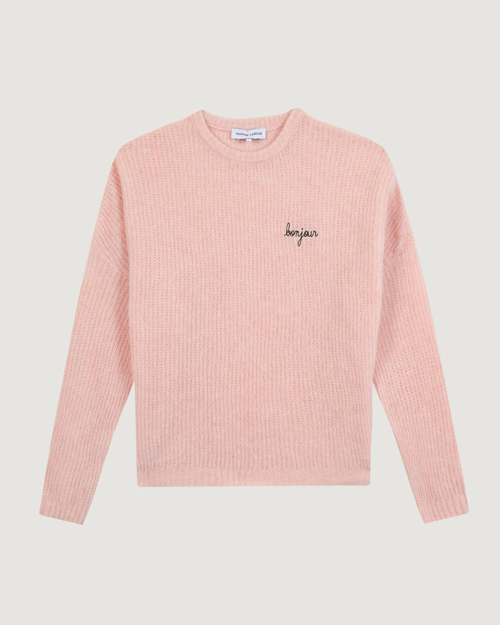 "Bonjour" Cerisoles wool and alpaga sweater sold by Maison Labiche
