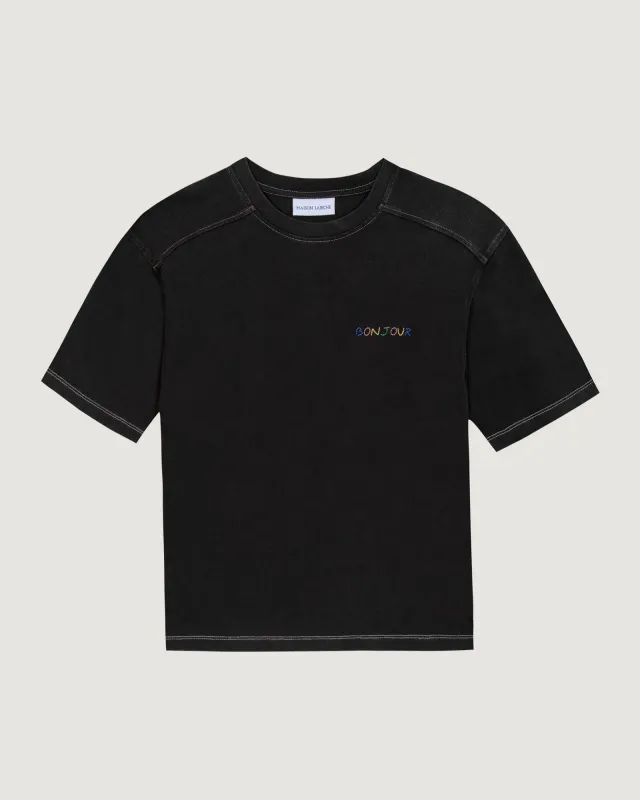 "Bonjour" abel t-shirt sold by Maison Labiche