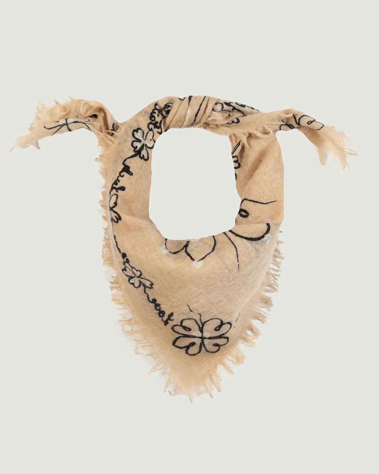 "Clovers" bourdaloue cashmere bandana sold by Maison Labiche