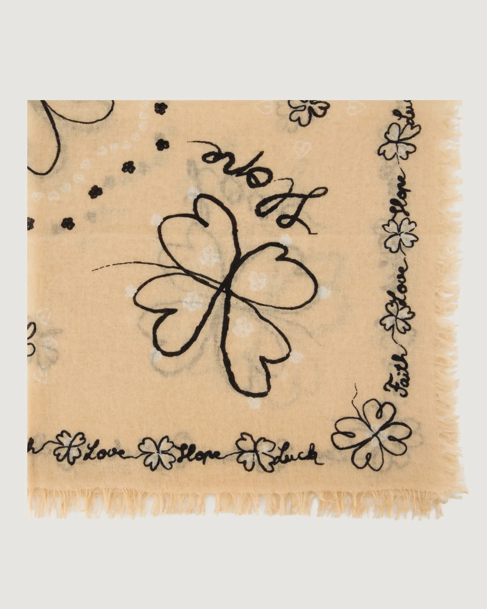 "Clovers" bourdaloue cashmere bandana sold by Maison Labiche product image thumbnail 3