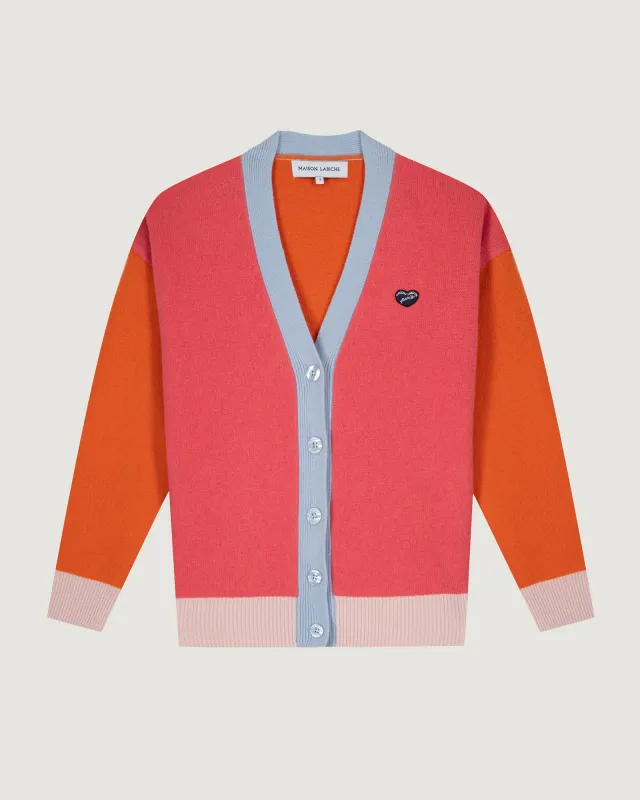 "Patch Coeur" Glizières lambswool and cashmere made by Maison Labiche