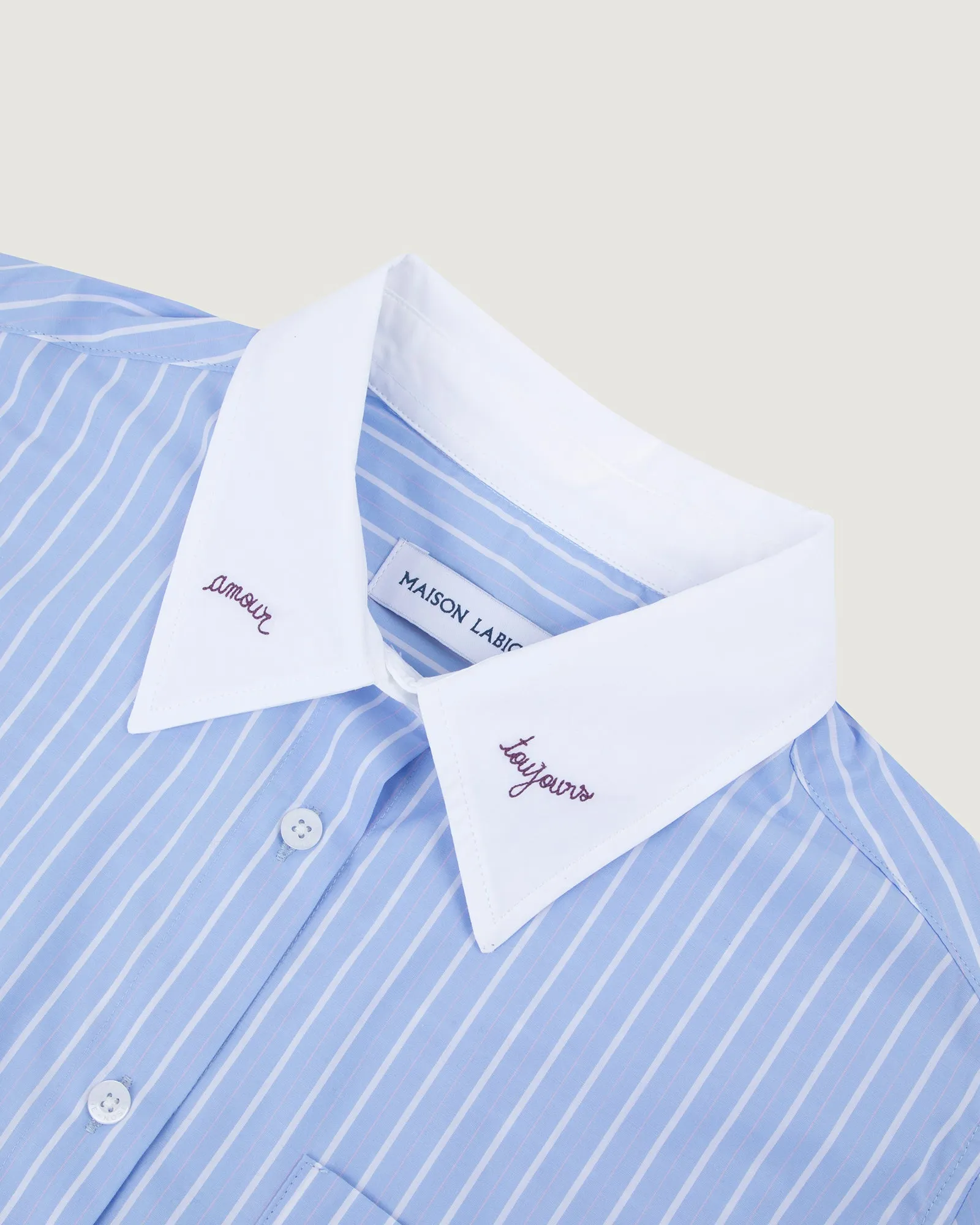 "Amour Toujours" loutil poplin shirt sold by Maison Labiche product image thumbnail 3