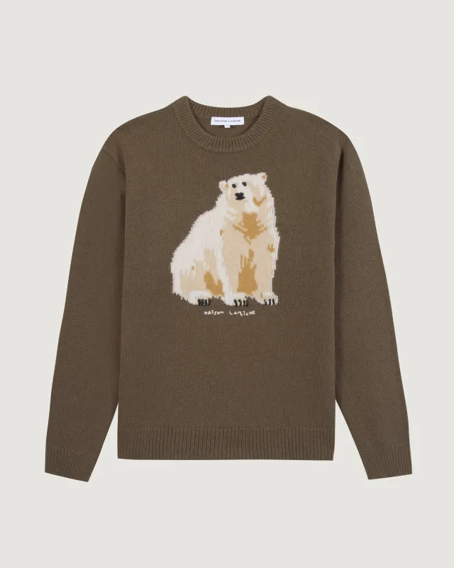 "Polar Bear" mawas wool sweater sold by Maison Labiche