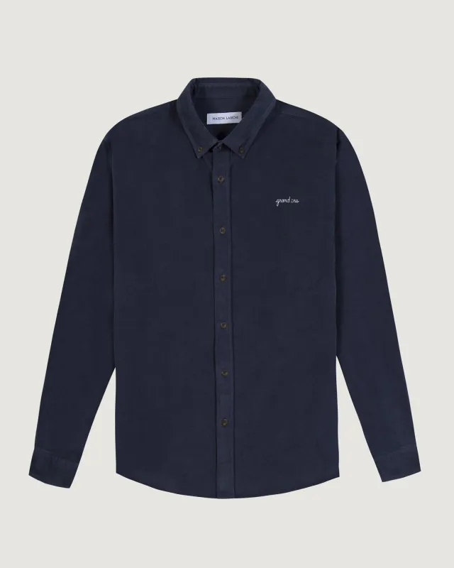 "Grand Cru" malesherbes velvet shirt sold by Maison Labiche