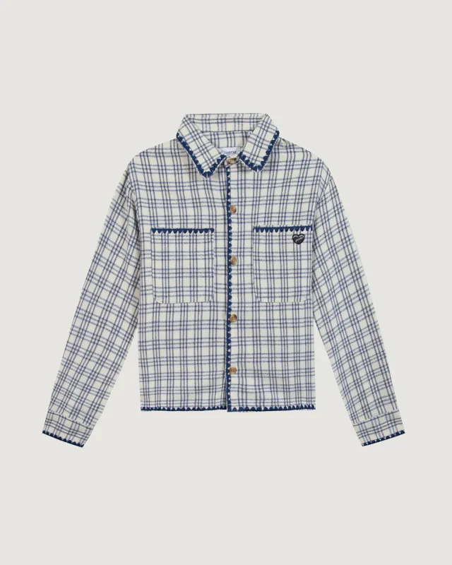 "Patch Coeur" minjoz flannel shirt sold by Maison Labiche