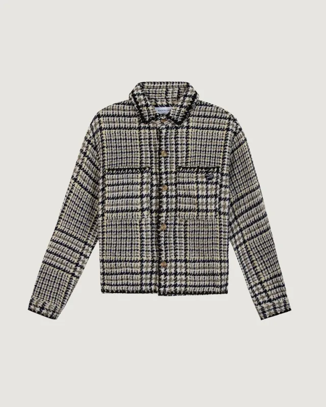 "Patch Coeur" minjoz wool and cotton shirt sold by Maison Labiche