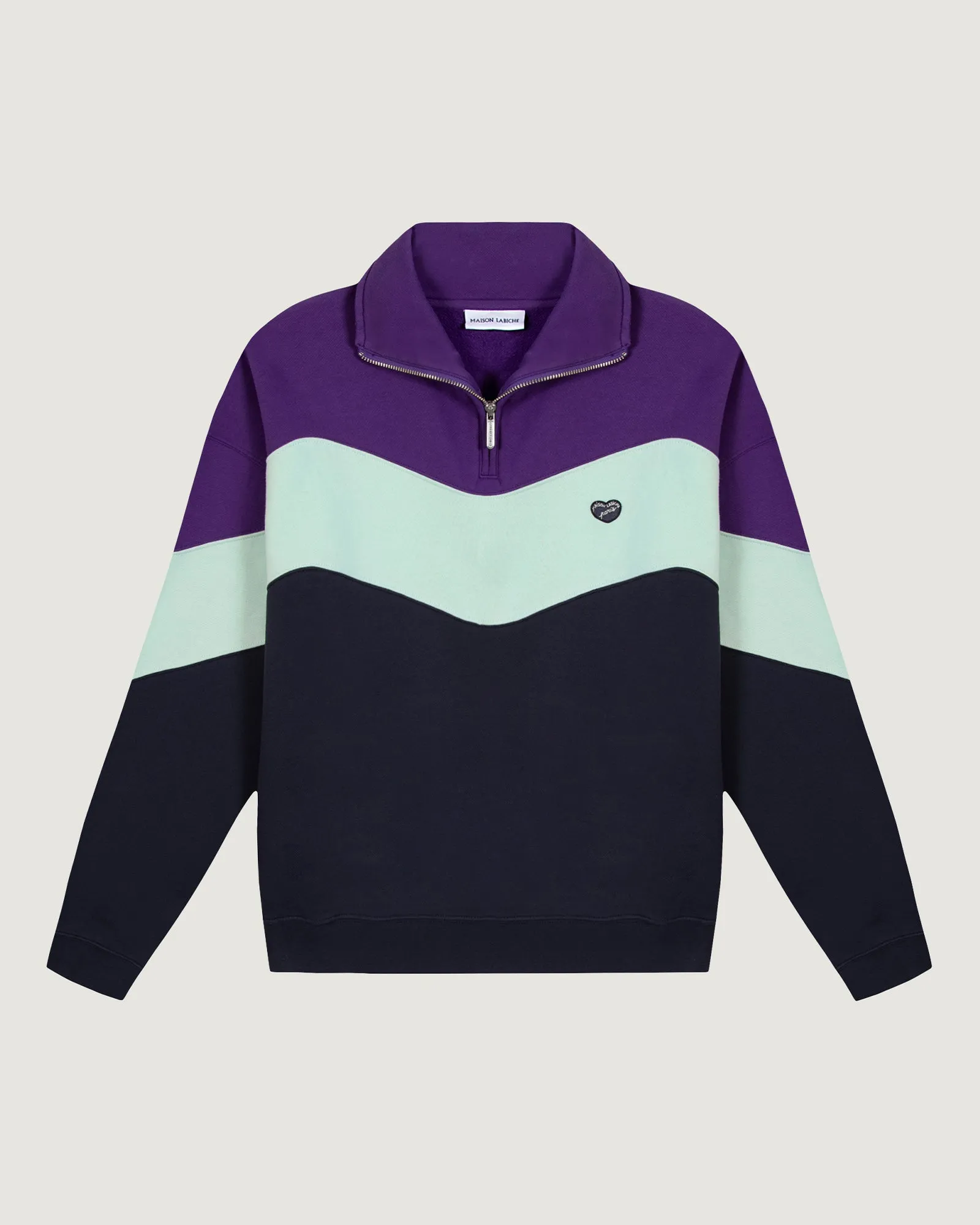 "Patch Coeur" placide patchwork sweatshirt sold by Maison Labiche