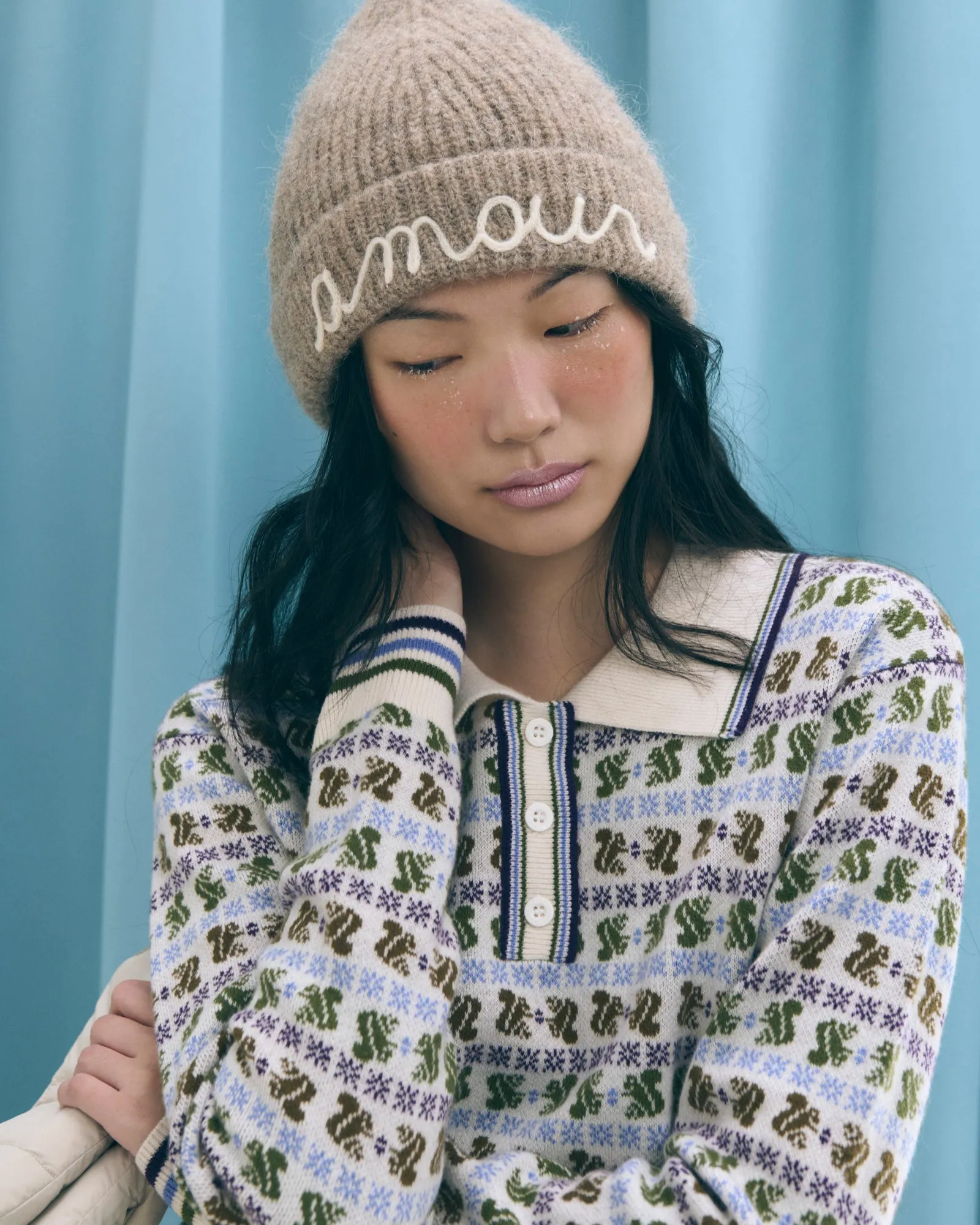 "Squirrel Jacquard" laveran wool sweater sold by Maison Labiche product image thumbnail 3