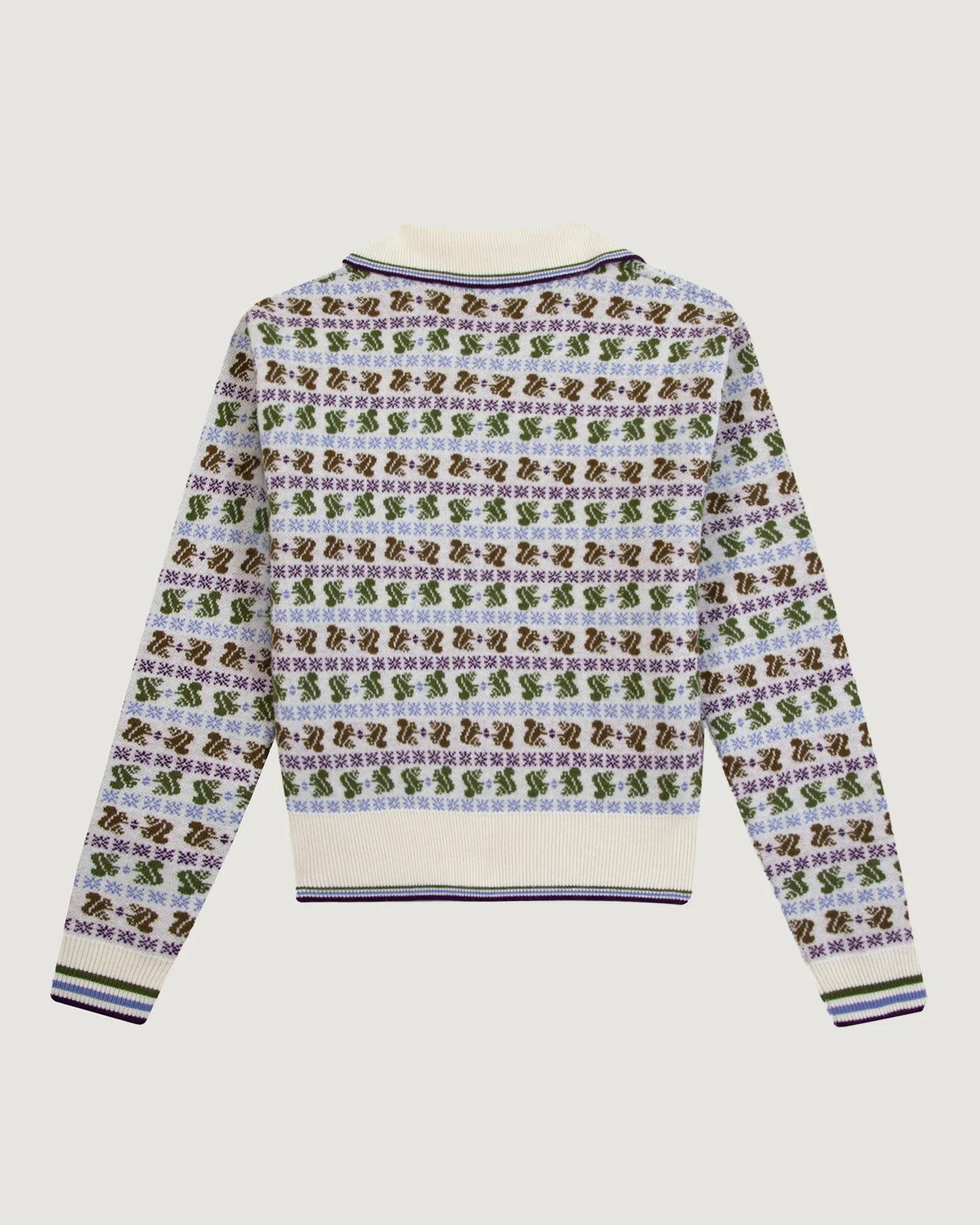 "Squirrel Jacquard" laveran wool sweater sold by Maison Labiche product image thumbnail 4