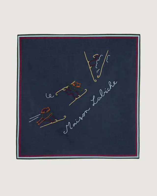 "Ski Dog" lampué bandana sold by Maison Labiche