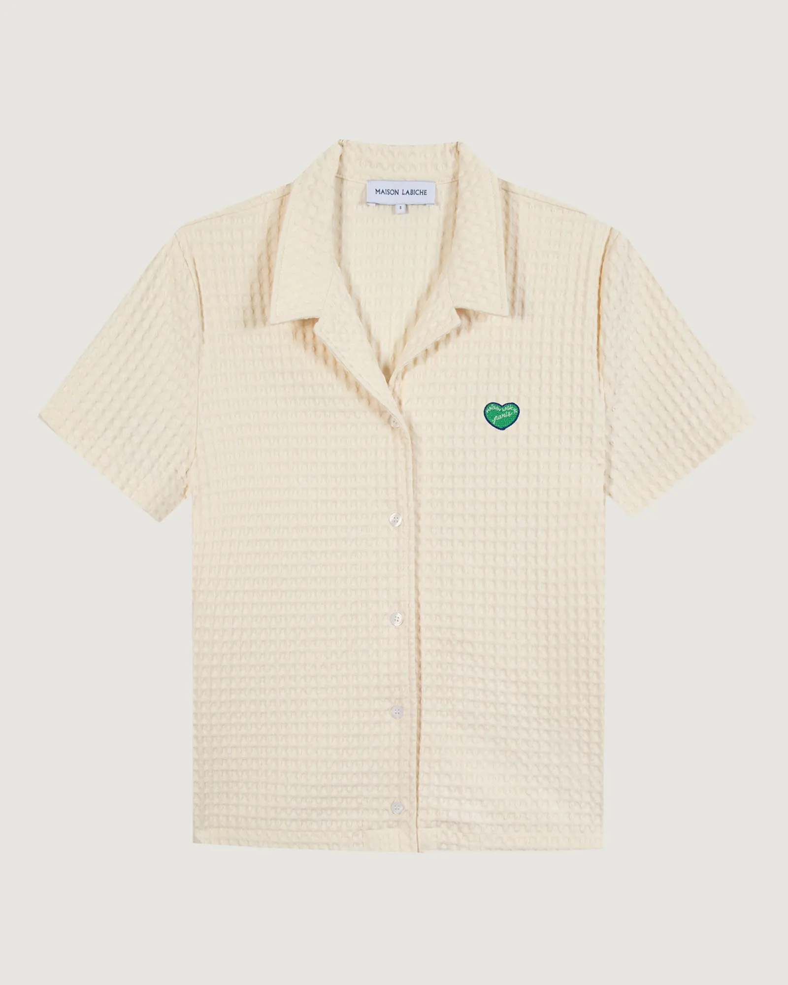 Patch Coeur "Cotton Waffle" souchier shirt sold by Maison Labiche