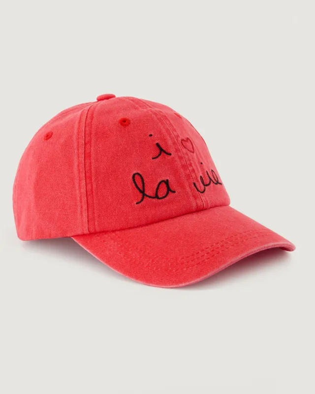 "I Love La Vie" beaumont cap sold by Maison Labiche