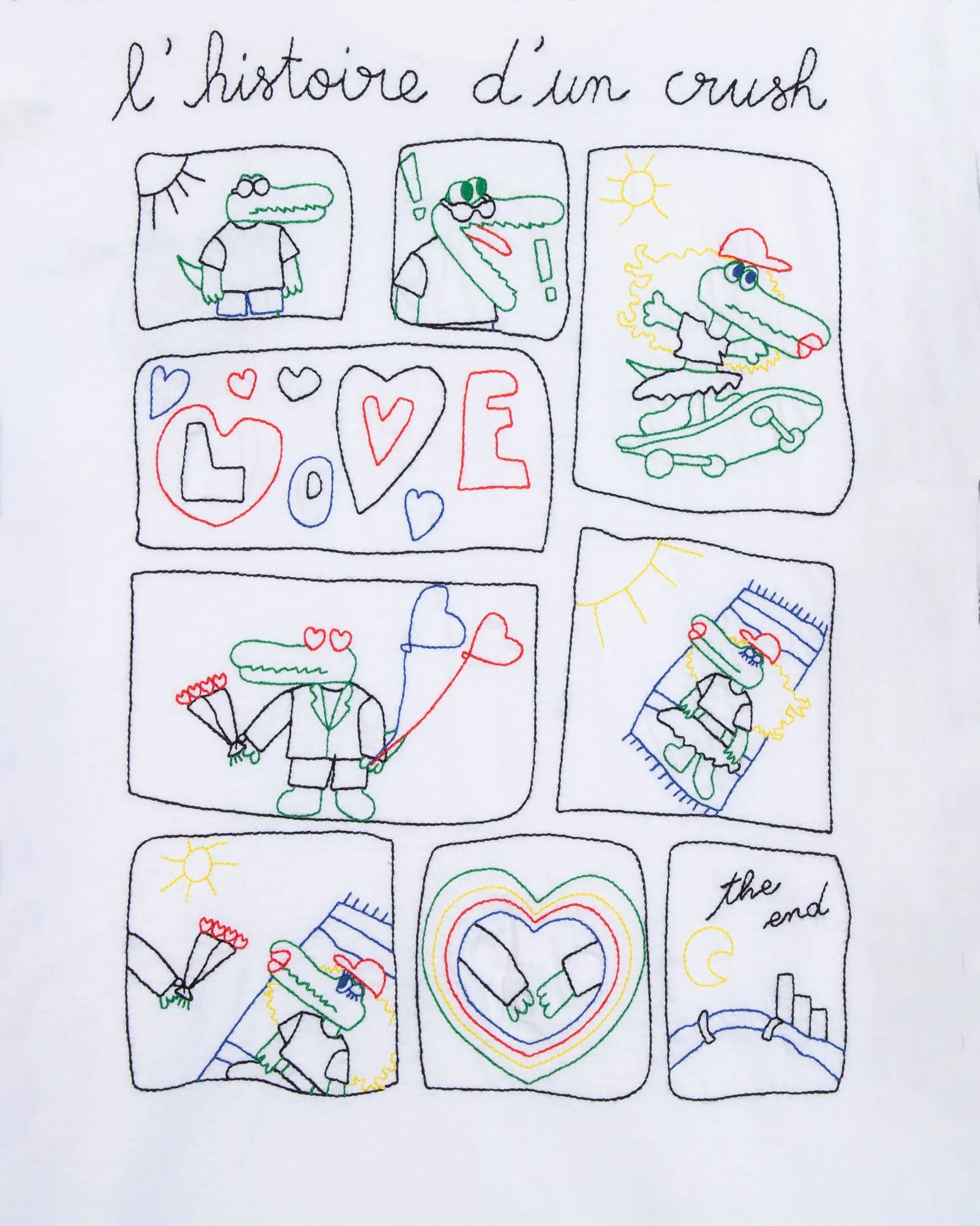 "L Histoire D Un Crush" patureau t-shirt sold by Maison Labiche product image thumbnail 3