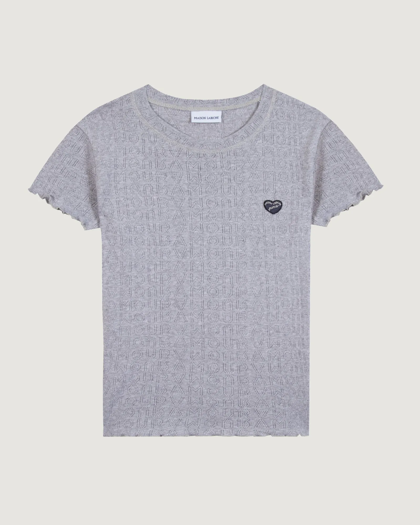 "Patch Coeur" folies ribbed t-shirt sold by Maison Labiche