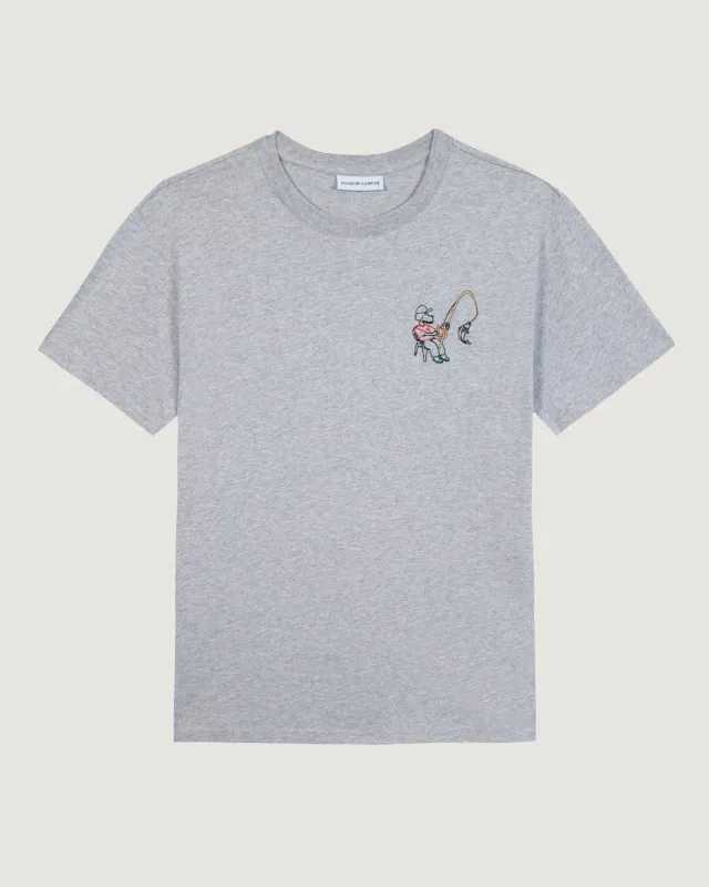 "Fishing Dog" popincourt t-shirt sold by Maison Labiche