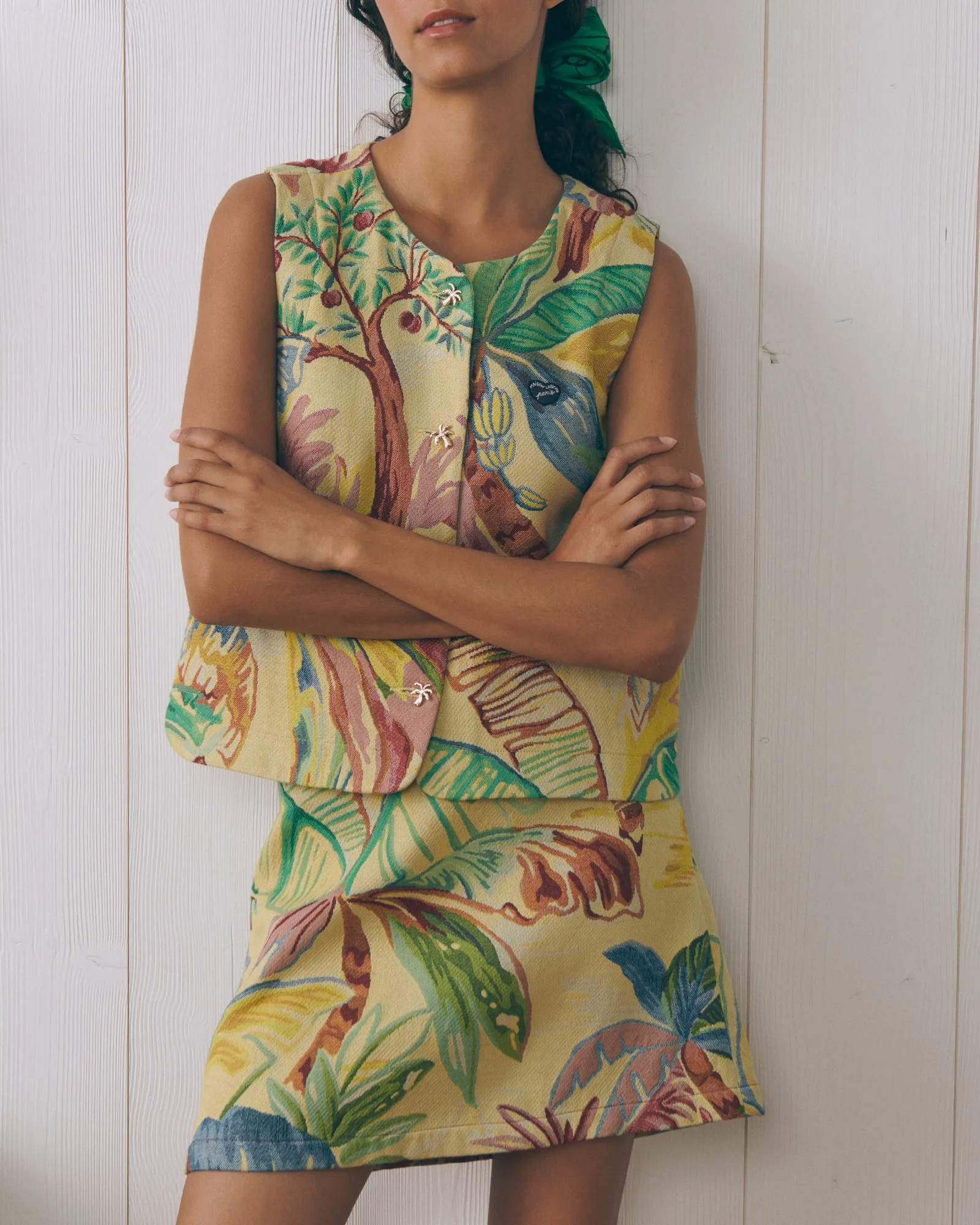 "Palm Trees" missoffe skirt sold by Maison Labiche product image thumbnail 3