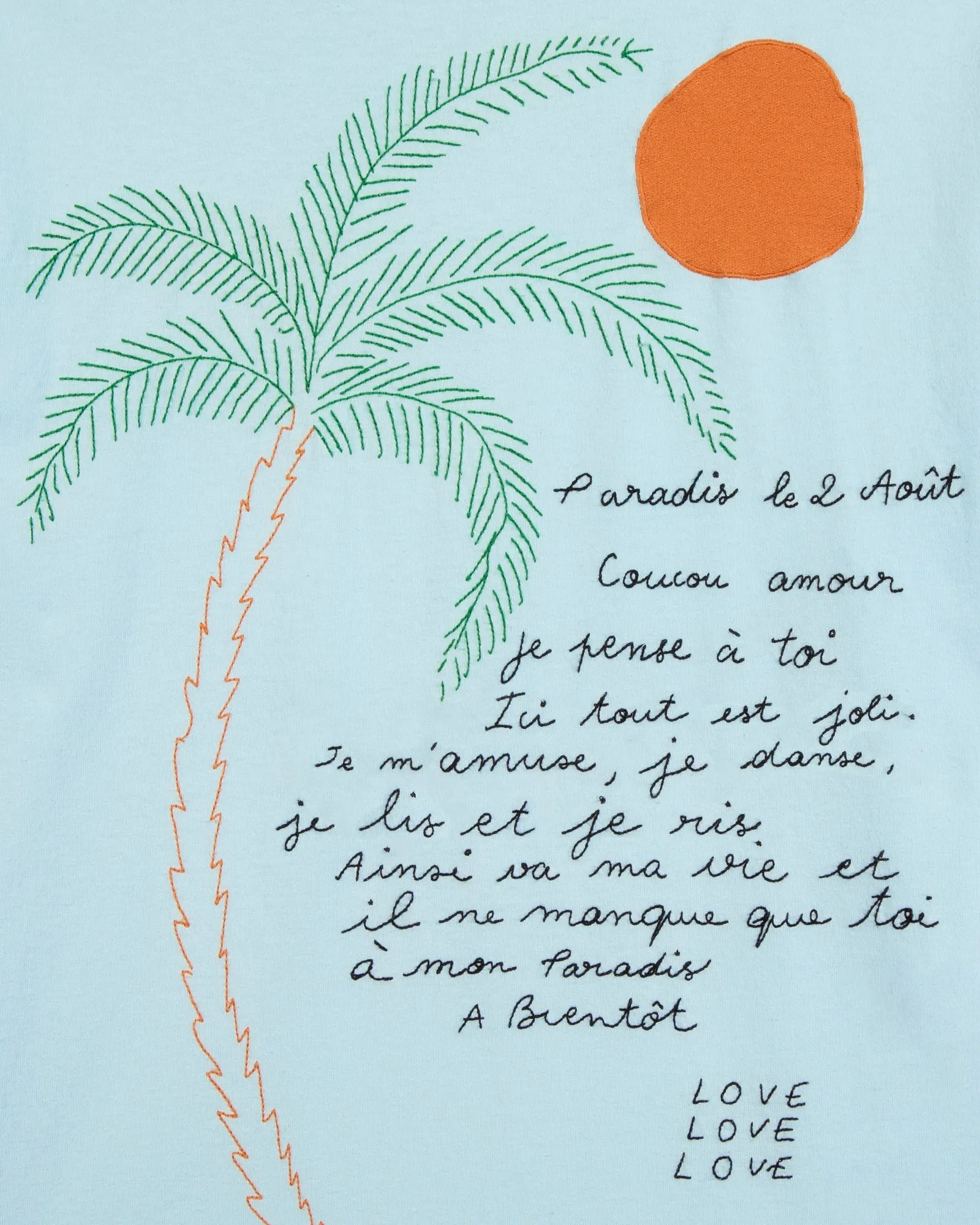 "Palm Tree" bainville t-shirt sold by Maison Labiche product image thumbnail 4