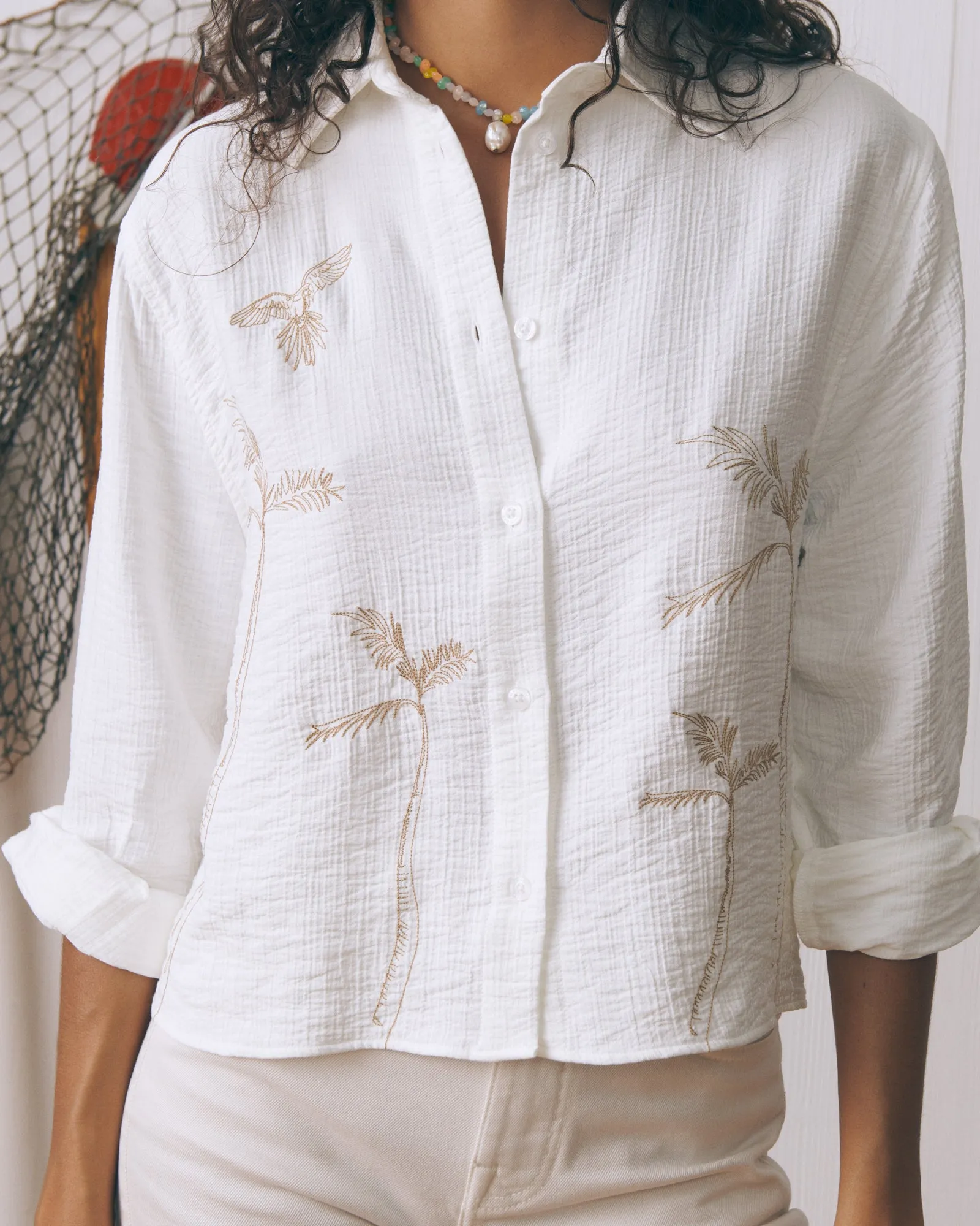 Palm Trees Bidault "viscose and polyamide" shirt sold by Maison Labiche product image thumbnail 3