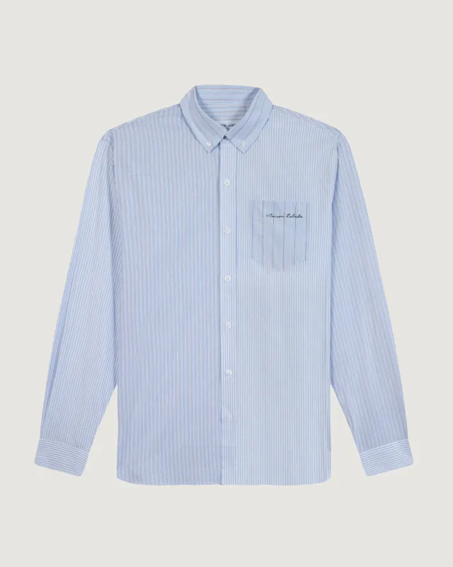 Maison Labiche "Seersucker" bonne graine shirt made by Maison Labiche