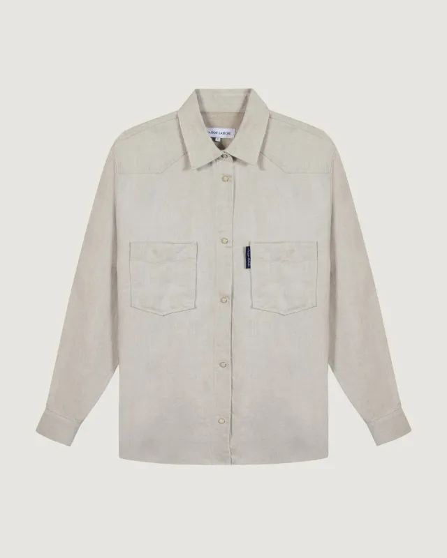 Postcard "Lyocell And Linen" monselet shirt made by Maison Labiche