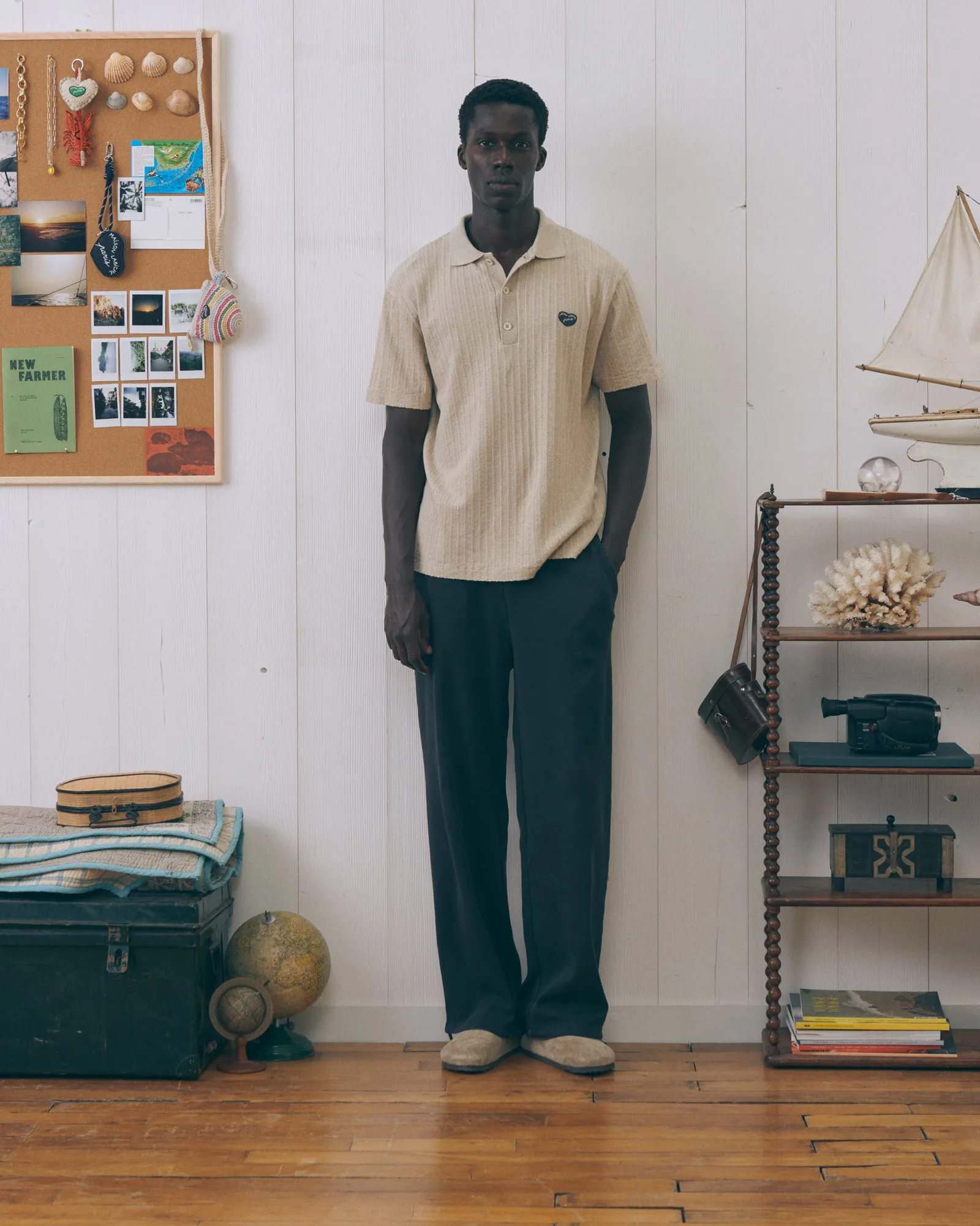 Patch Coeur "linen And cotton" gonnet polo shirt sold by Maison Labiche product image thumbnail 2