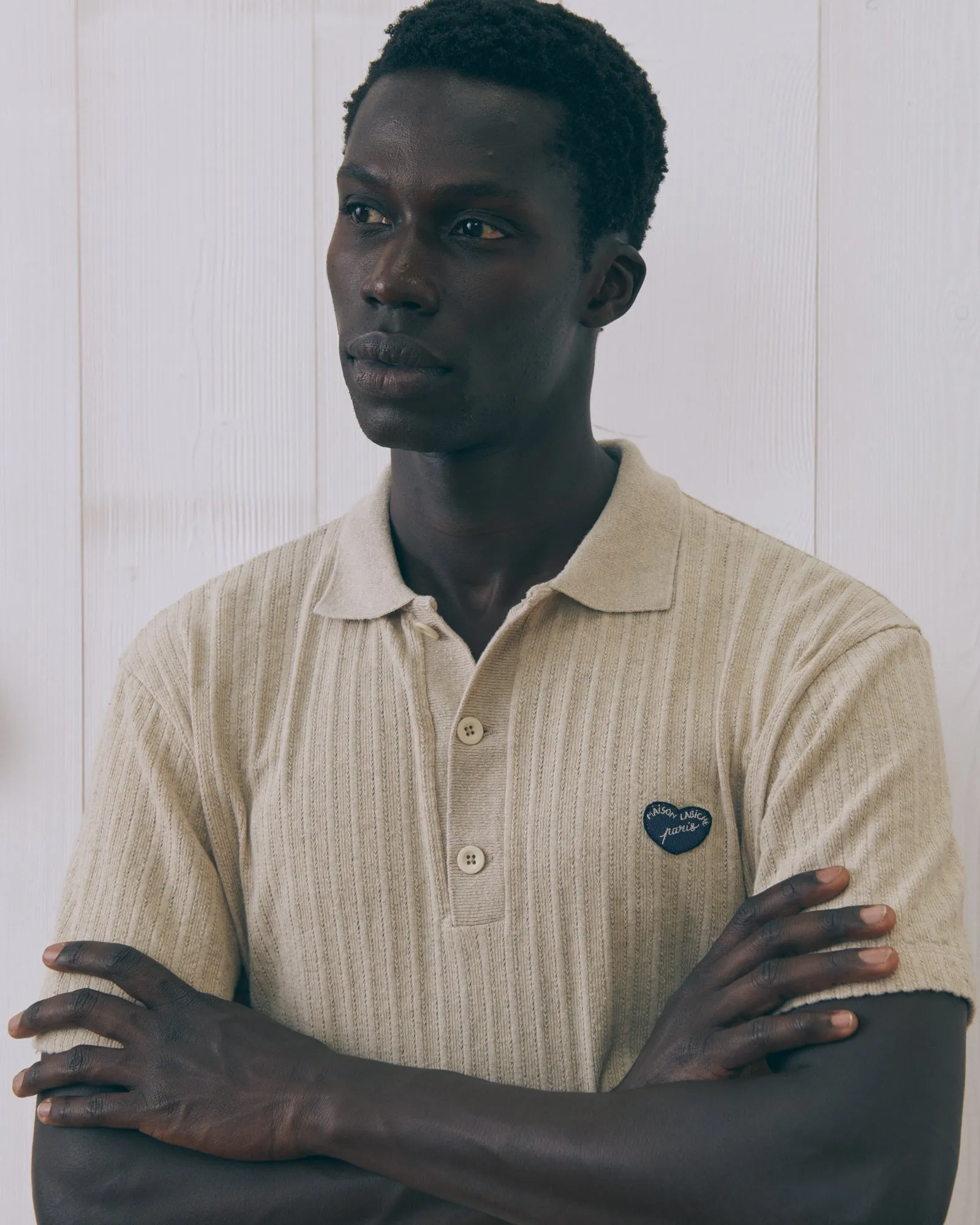 Patch Coeur "linen And cotton" gonnet polo shirt sold by Maison Labiche product image thumbnail 3
