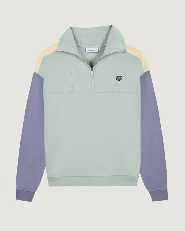 "Patch Coeur" placide trucker sweatshirt sold by Maison Labiche